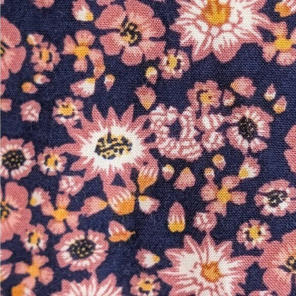 Jane and Delancey XL Blue Pink Floral Top Boho Cottagecore Empire Waist Career - Picture 6 of 7